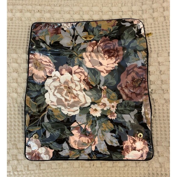 Retired Model Samsonite Travel Jewelry or Makeup Bag Trifold  Floral Design - Picture 6 of 8